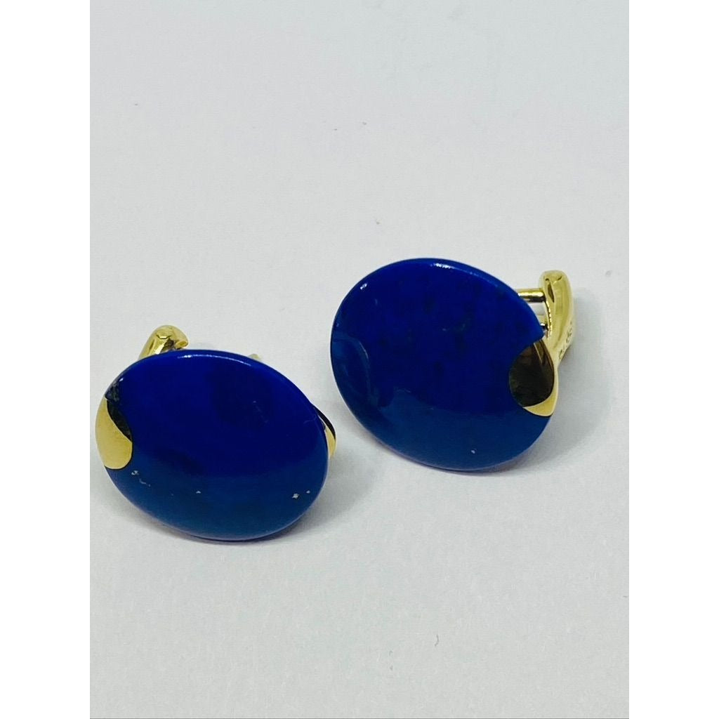TIFFANY & CO ANGELA CUMMINGS 18 KT LENTILS EARRINGS WITH LAPIS LAZULI RARE