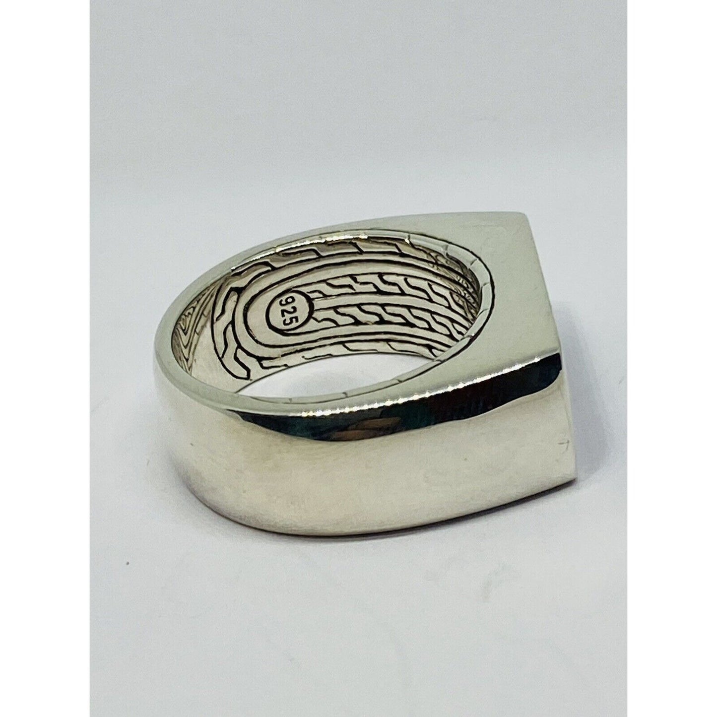JOHN HARDY Classic Silver LAPIS LASULI Signet Ring Size 9
