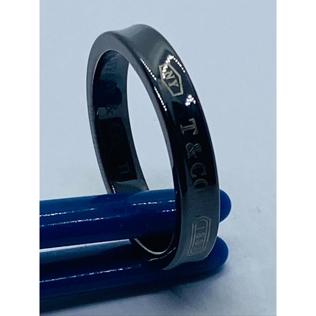 Tiffany & Co Titanium 1837 Narrow Band Ring Size 10 Mens Rare