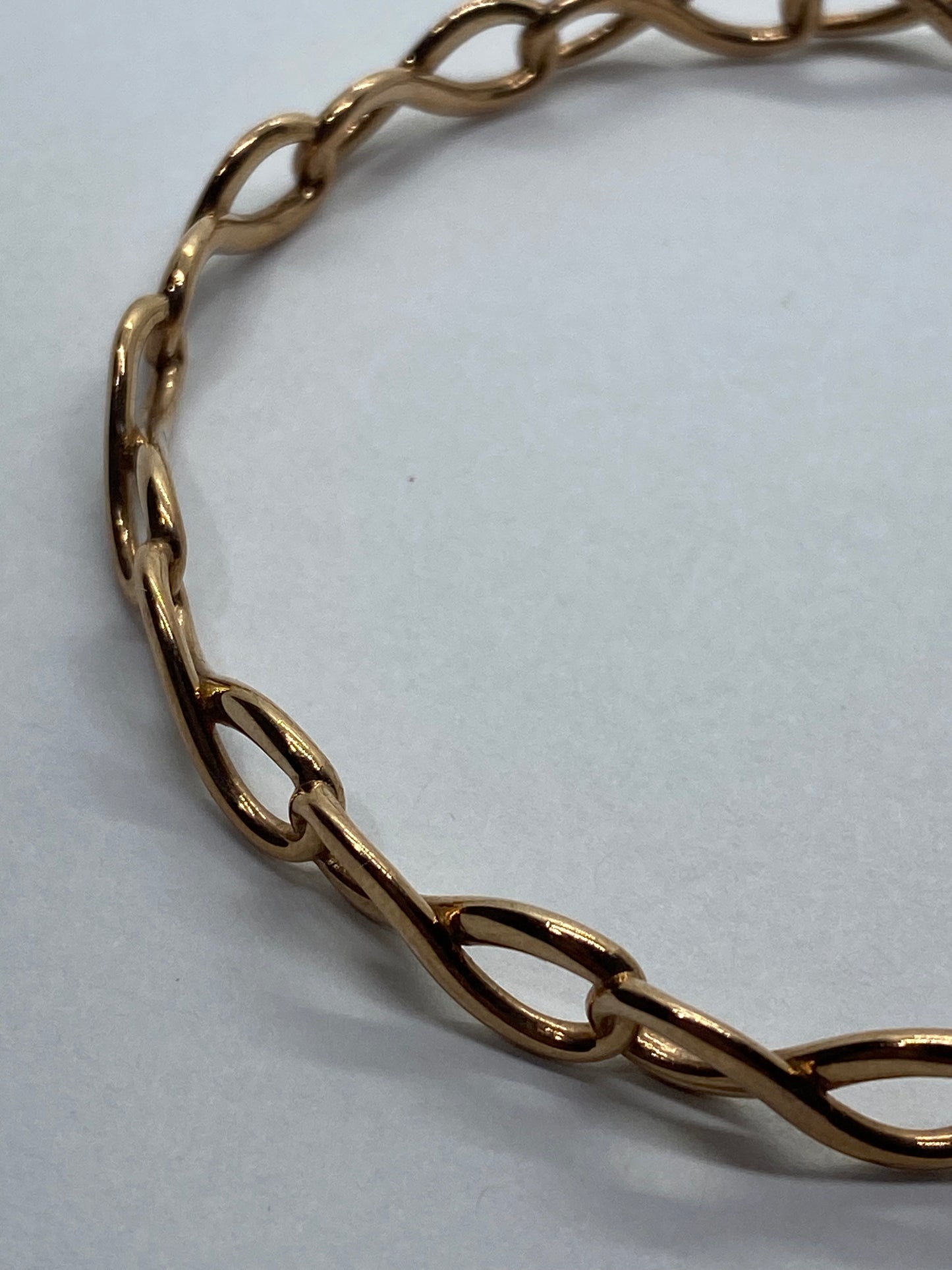Rare Tiffany & Co Infinity Rubedo Bangle 8" Bracelet w Box/ Pouch 6.5mm Wide