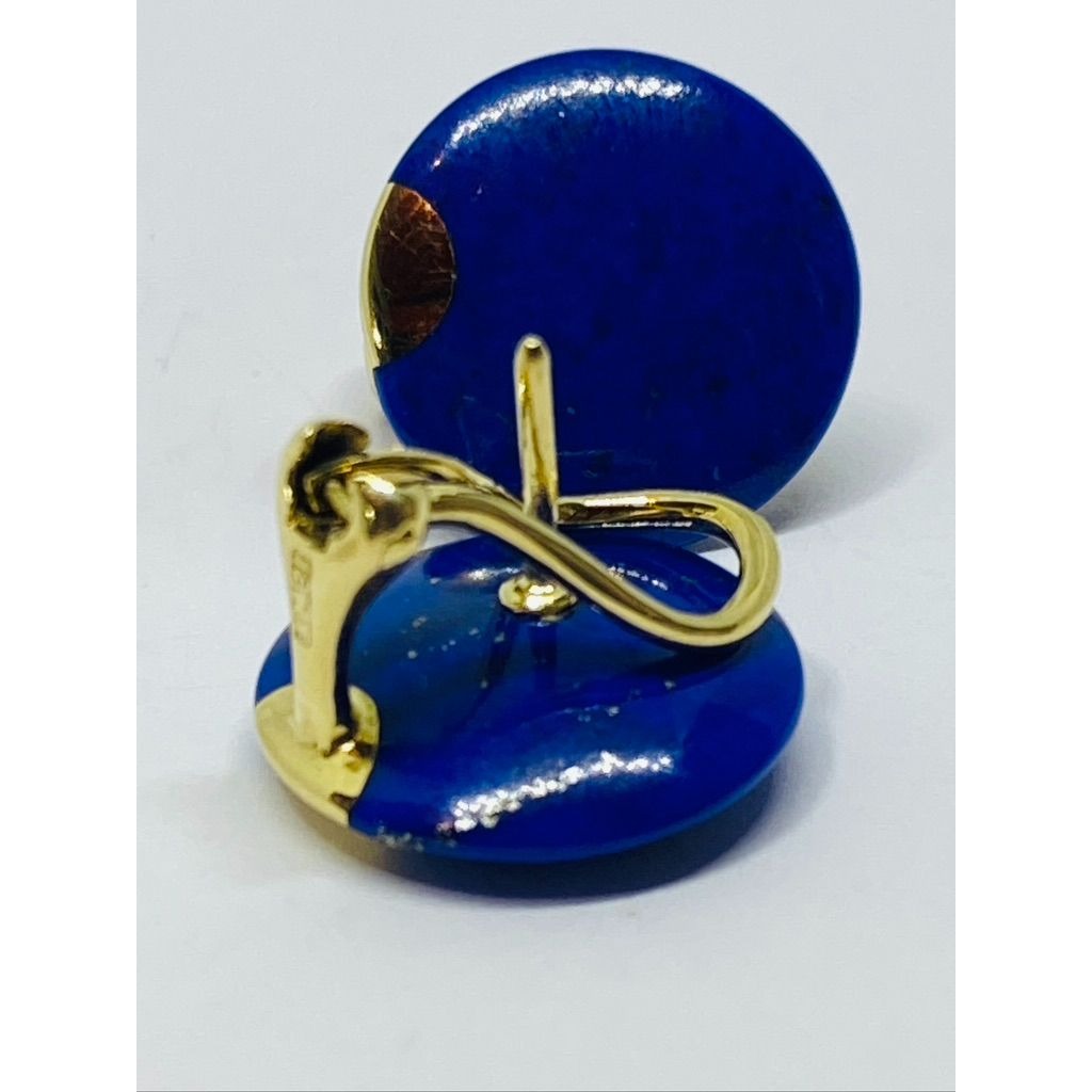 TIFFANY & CO ANGELA CUMMINGS 18 KT LENTILS EARRINGS WITH LAPIS LAZULI RARE