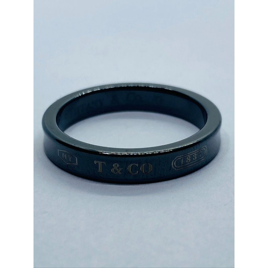 Tiffany & Co Titanium 1837 Narrow Band Ring Size 10 Mens Rare