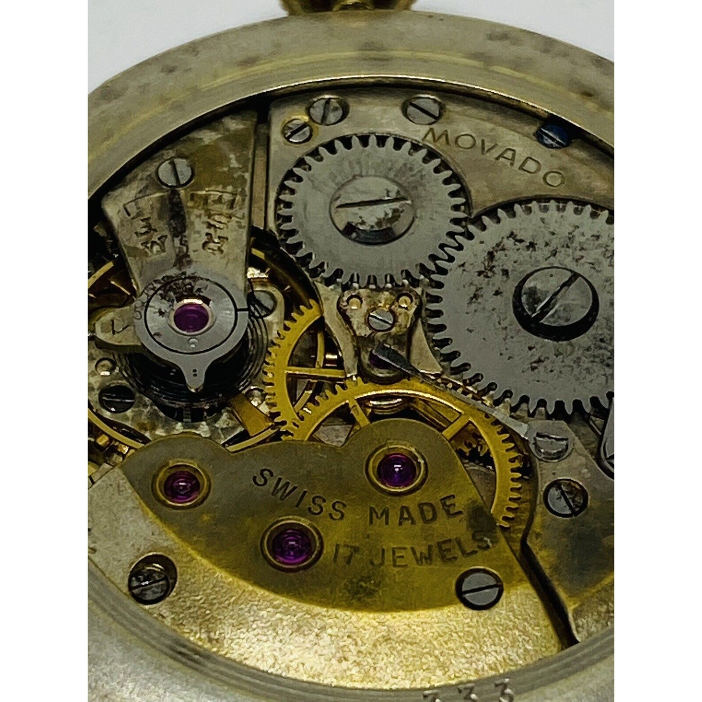 VINTAGE MOVADO FACTORY ORIGINAL DIAL LARGE MANUAL WIND CAL 333 35MM CASE READ!!