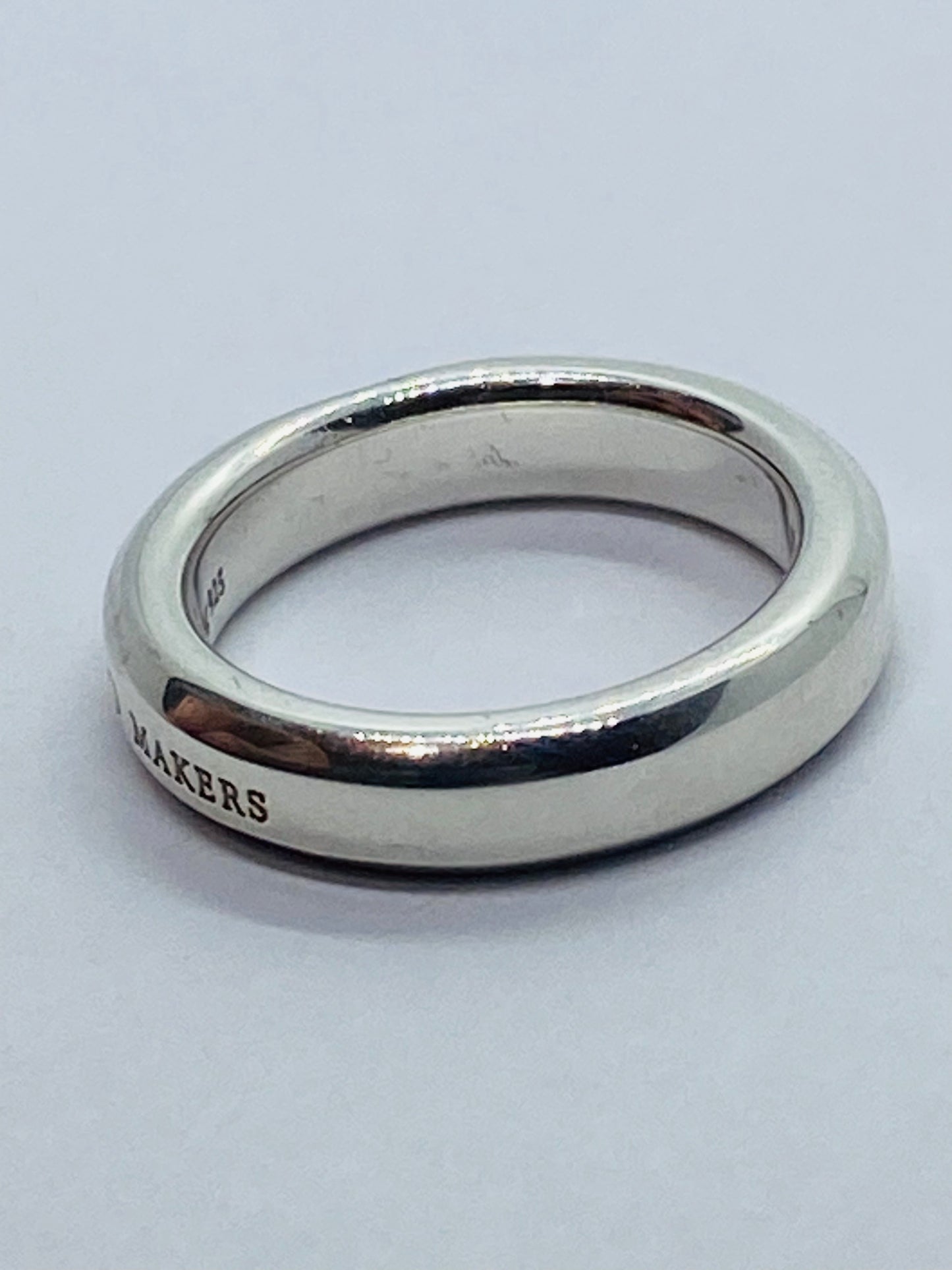 Tiffany & Co. Makers Sterling Narrow Slice Ring - Size 4 1/2