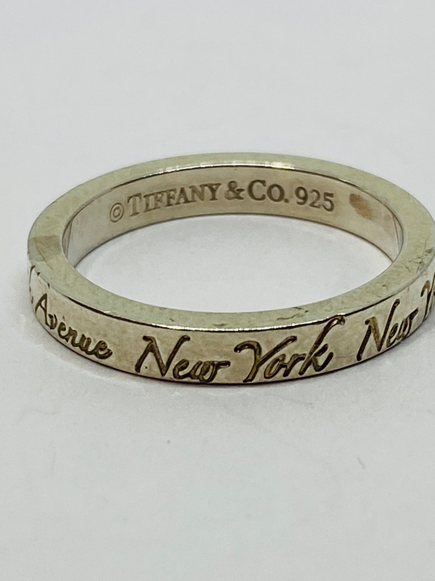 Tiffany & Co Sterling Silver Notes Narrow Band Ring Size 5.25