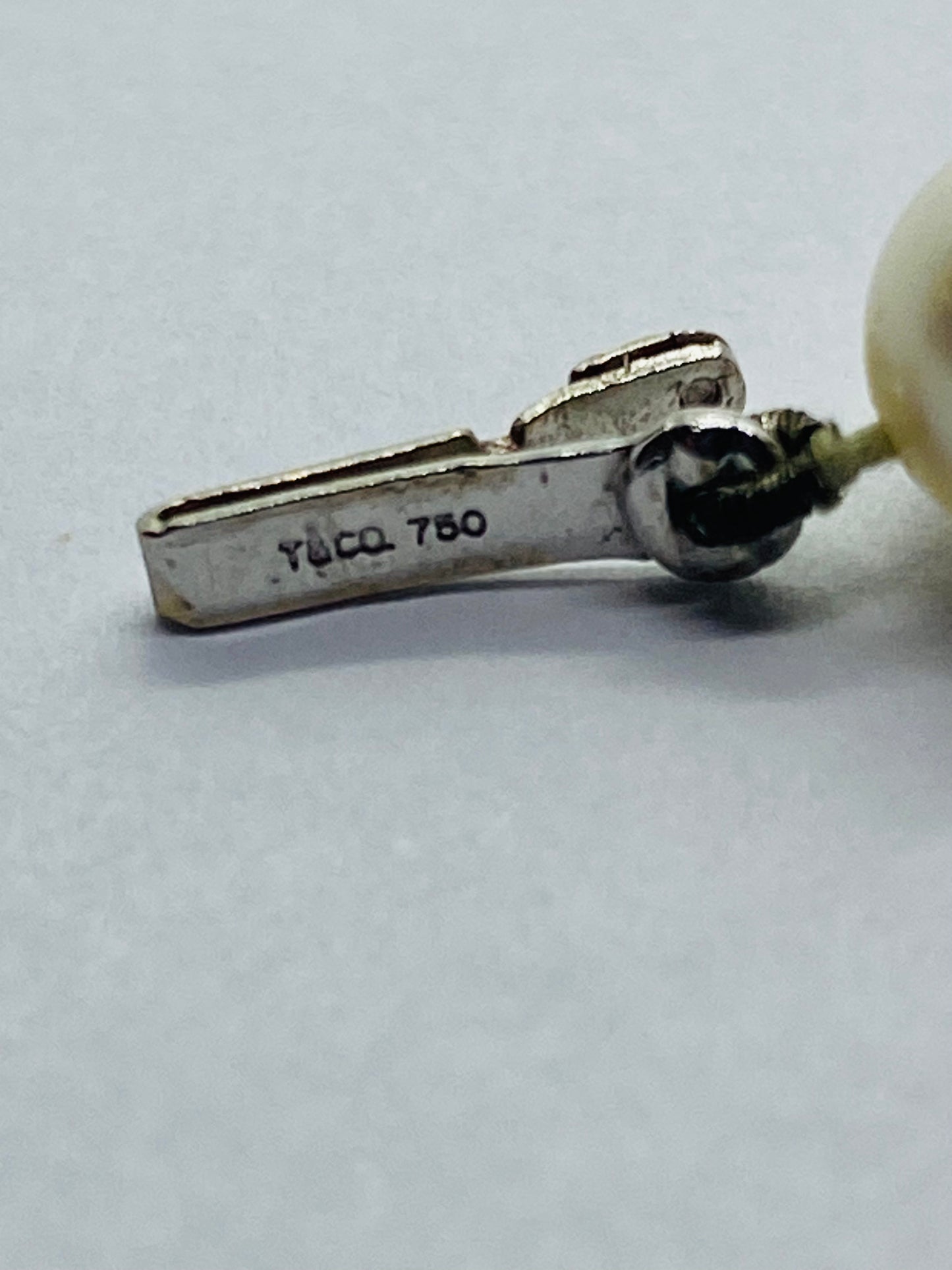 Tiffany & Co. 18k White Gold Signature X Clasp 7-7.5mm Pearl Necklace 16.5”