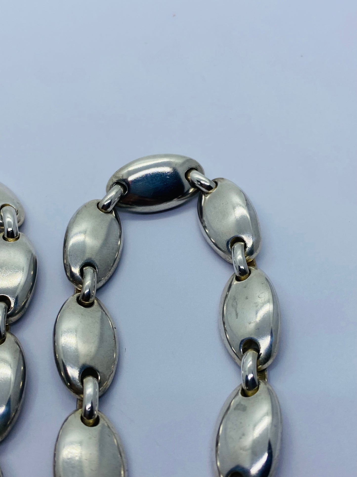 Tiffany & Co. Sterling Silver 925 Pebble Oval Continuous 18” Necklace 116.6G