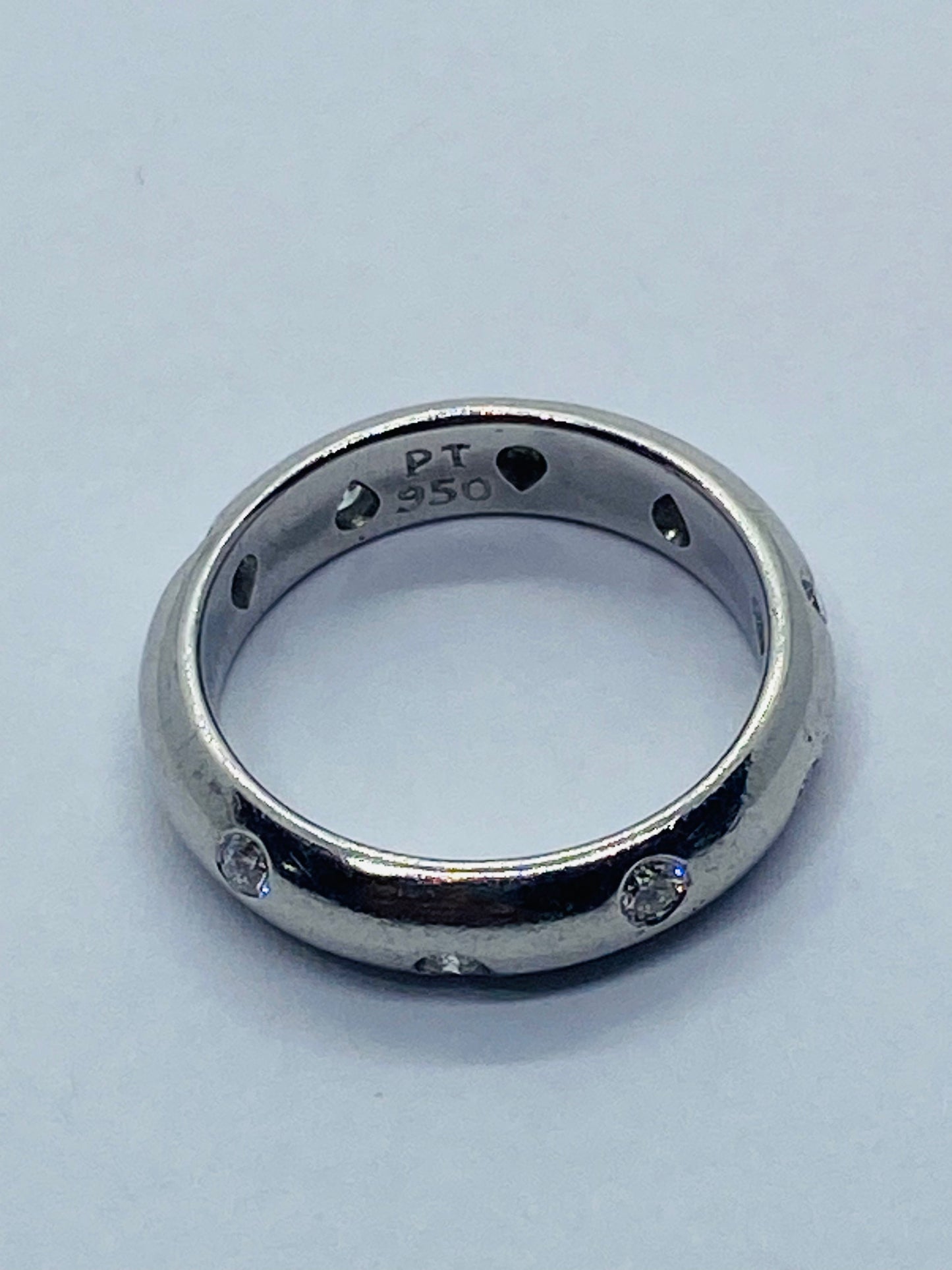 Platinum Tiffany & Co. Diamond Etoile Ring Band Wedding And Box