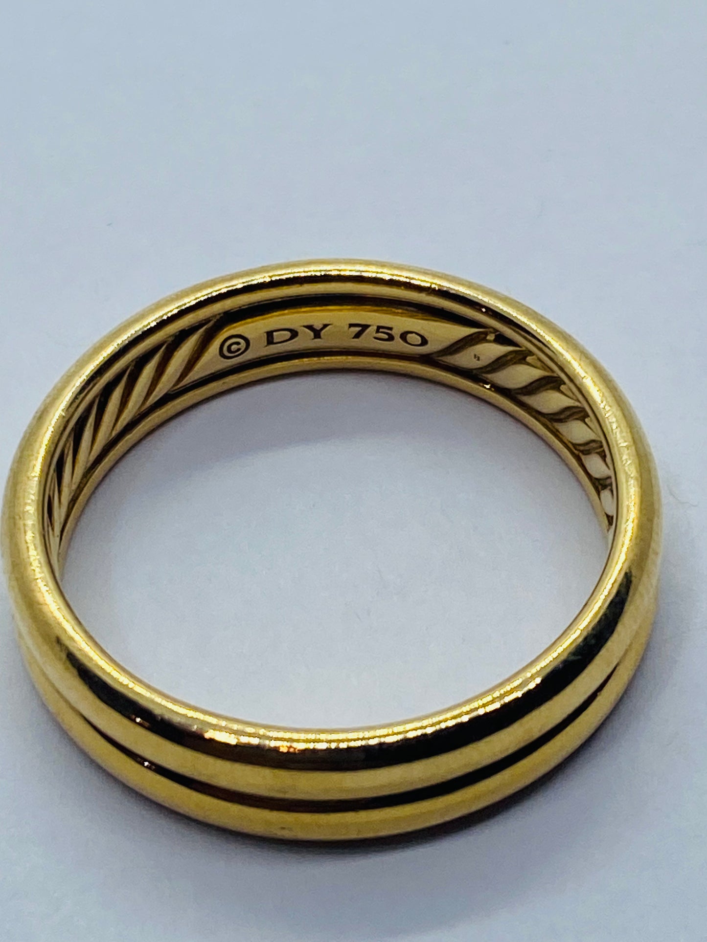 DAVID YURMAN WEDDING BAND 18K YELLOW GOLD 10.7 GRAMS SZ 12 5.5mm Wide.