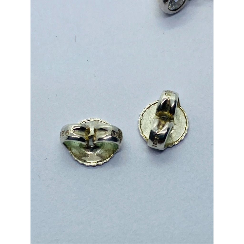 Authentic Diamonds by the Yard Drop Earrings Sterling Silver 925 .30