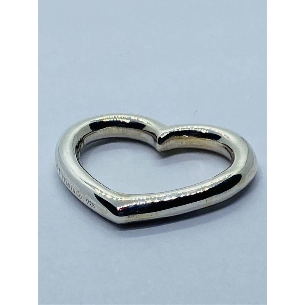 Tiffany & Co Sterling Silver Open Heart Clasp Pendant. 26x23mm READ!!!!!!!