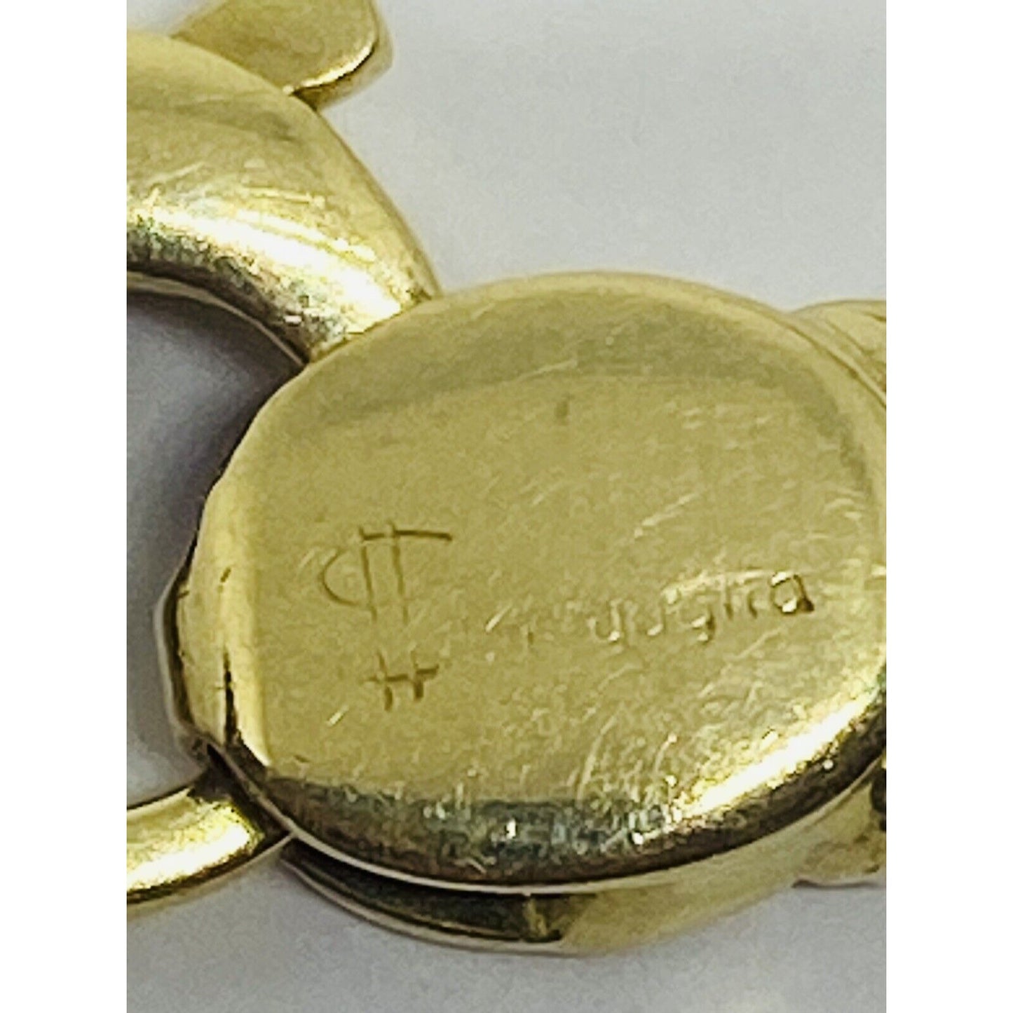 18K Solid Yellow Gold Unique link bracelet 8.75” 39.4 gram Pre owned