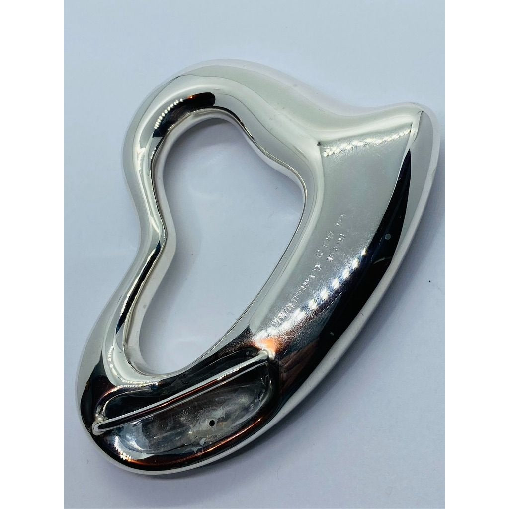 Tiffany & Co Peretti Italy 1975 Sterling Silver Open Heart Belt Buckle Large