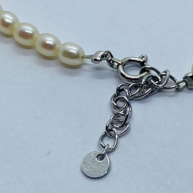 Mikimoto Perlita Line 18K White Gold 17.25"
