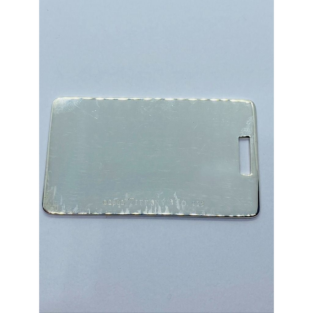 Genuine Tiffany & Co. 1837 Sterling Silver Luggage Tag 64x38MM