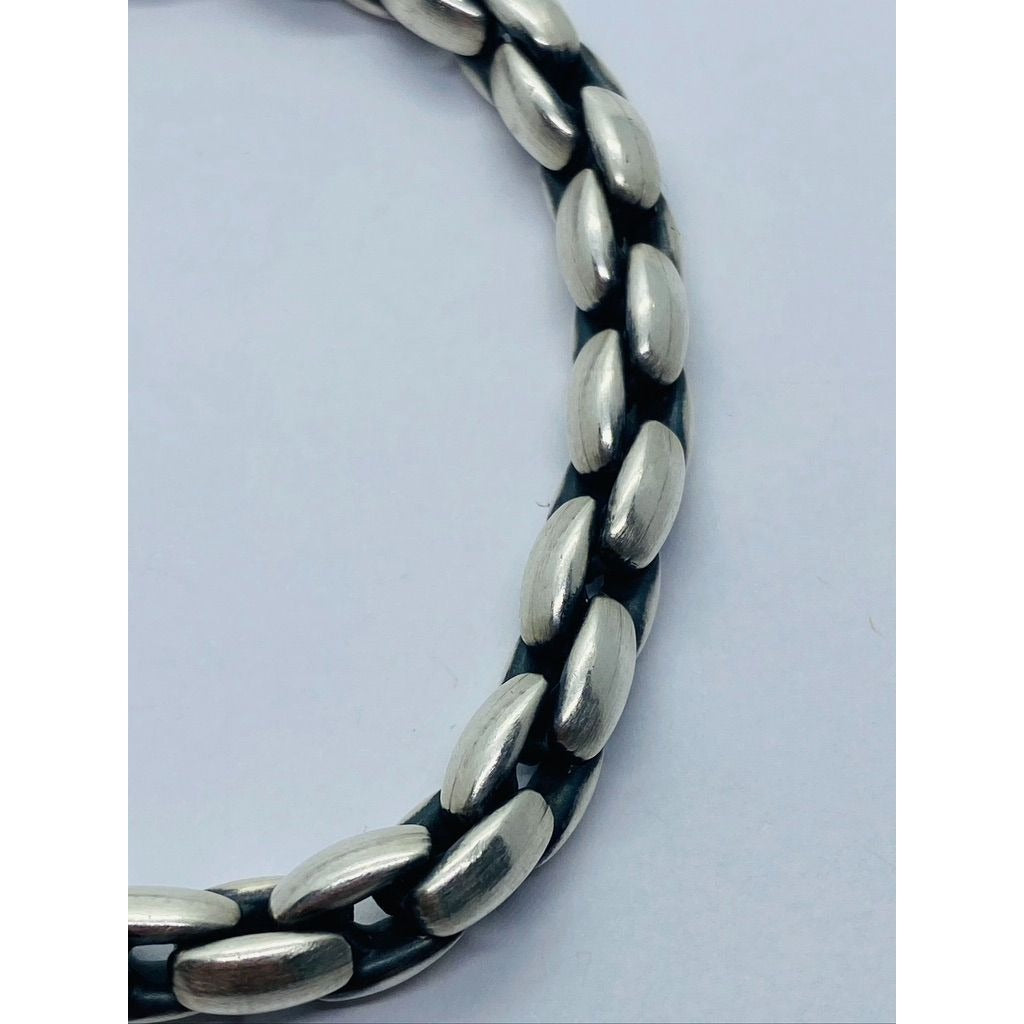 David Yurman Sterling Silver 925 ELONGATED BOX CHAIN BRACELET 8.25