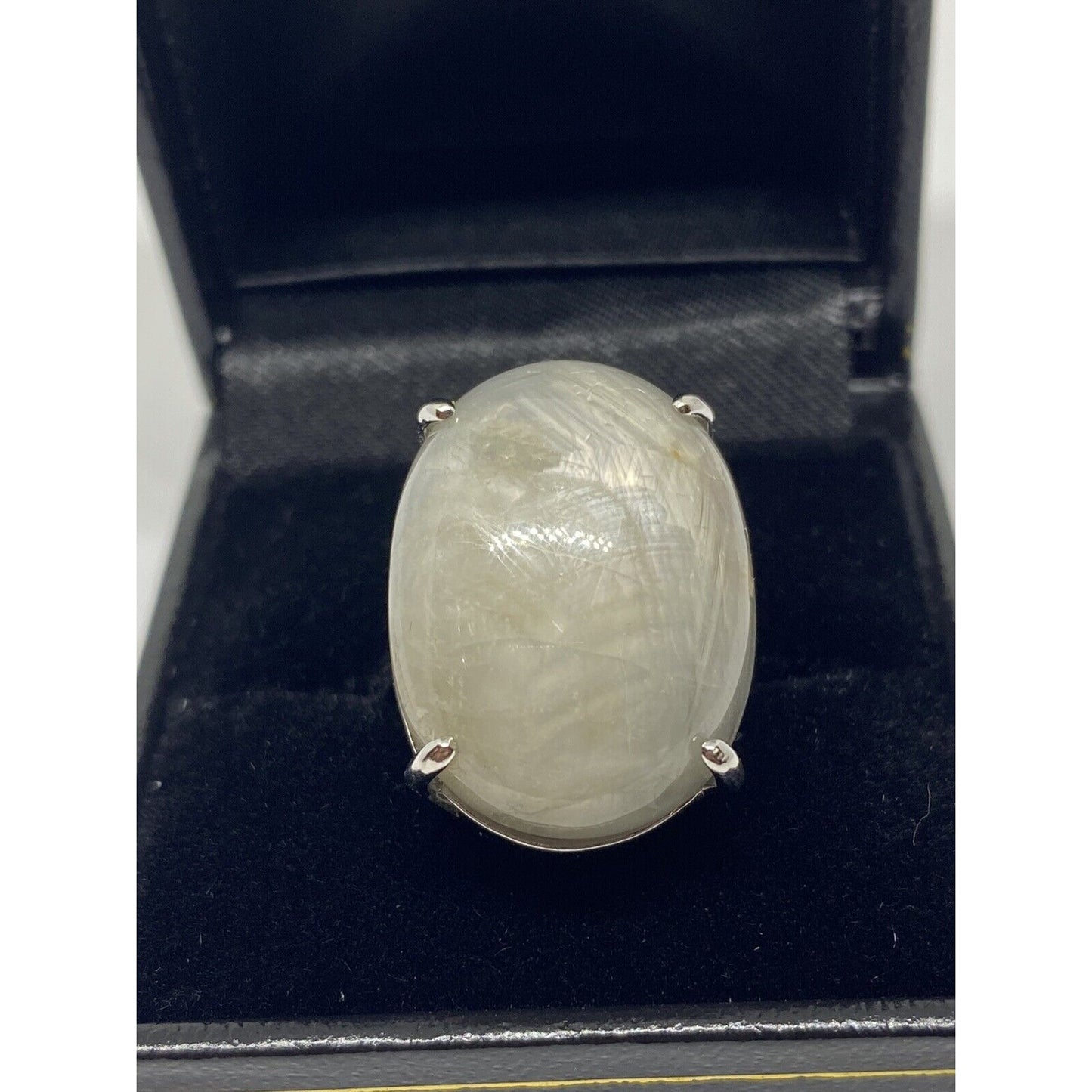Huge 52.40ct Gray Star Sapphire 14K Gold Oval Cocktail Ring 16.85x22.84mm Stone