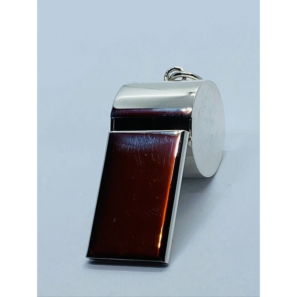 Rare Tiffany & Co Sterling Silver Whistle Charm Pendant in Tiffany RETIRED