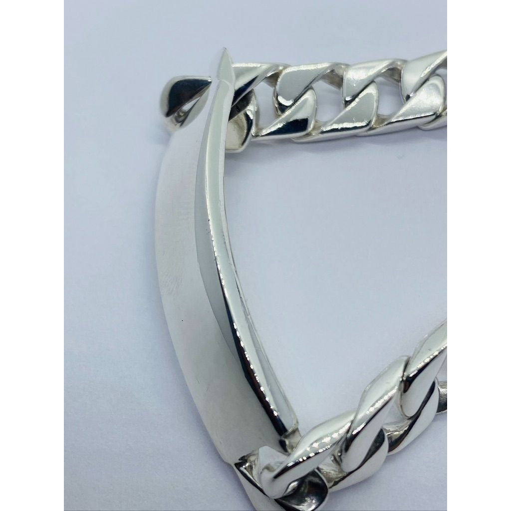 Tiffany & Co. Sterling Silver 925 Gram 7" Men's Curb Link ID Bracelet