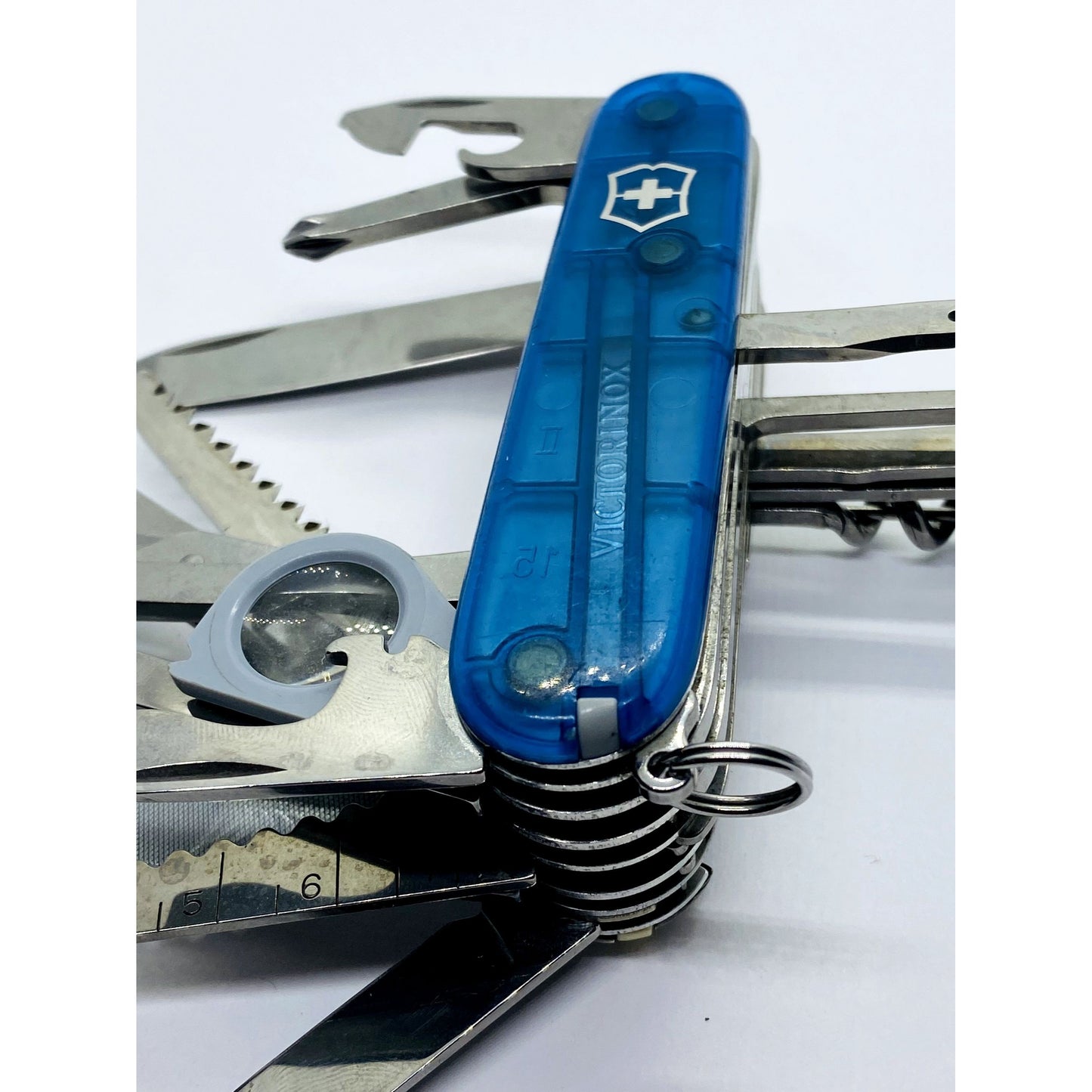 TIFFANY & CO STERLING SILVER 18K & BLUE Victorinox Swiss Army Swiss Champ Knife
