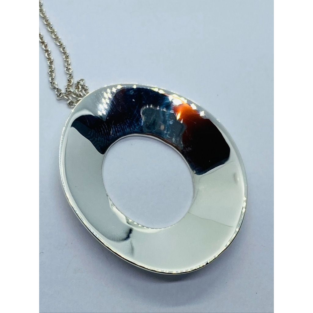 Tiffany & Co Frank Ghery Morph Necklace 1.5" by 1.25" 16"