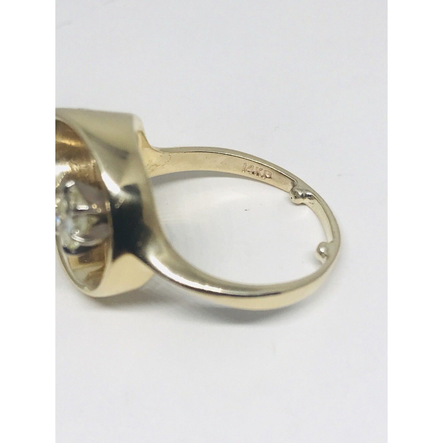 Signed Treasure .36 ct Round Diamond 14k Yellow Gold Ring