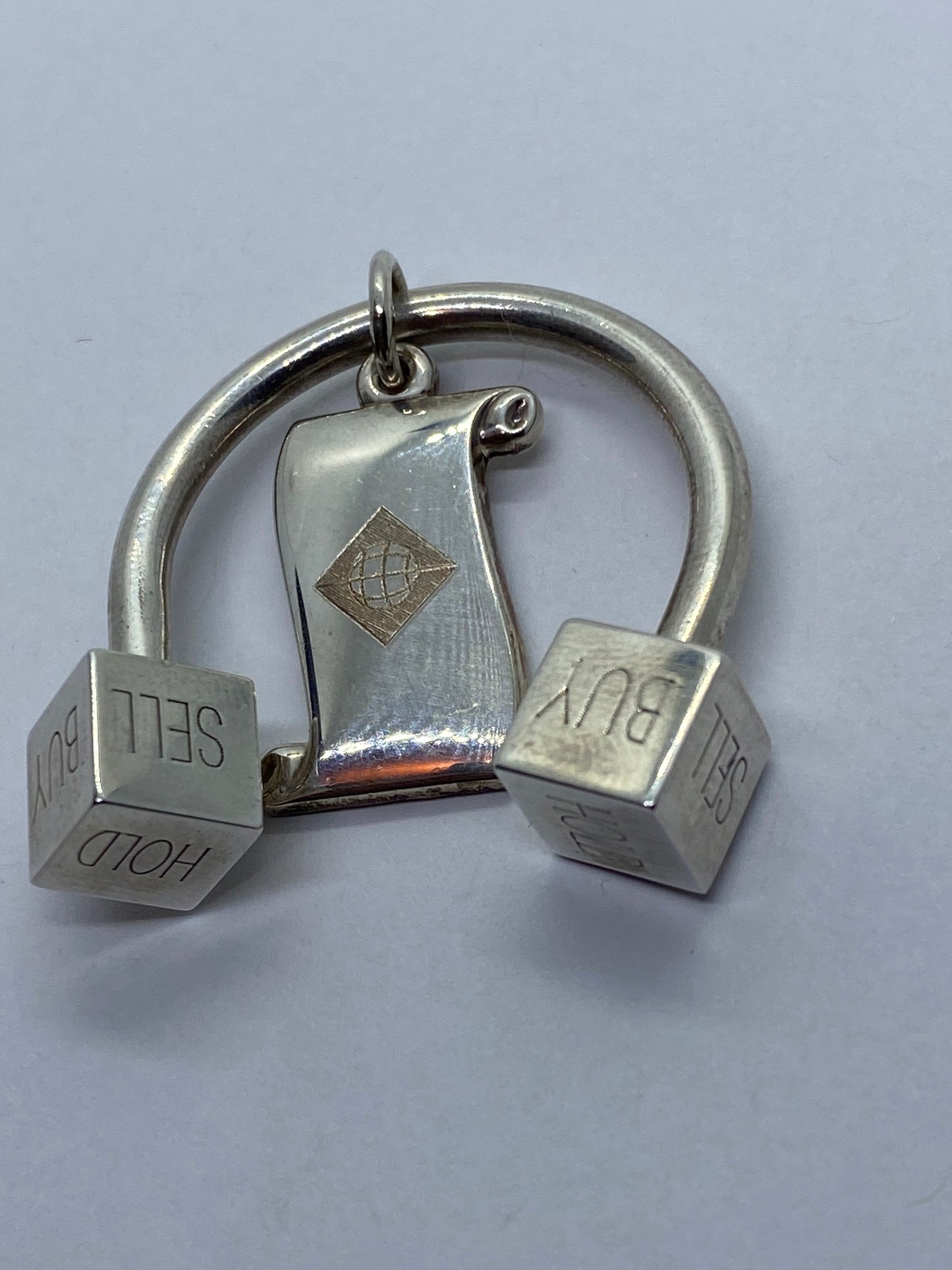Tiffany & Co Silver Buy Sell Hold Key Ring Key Chain!