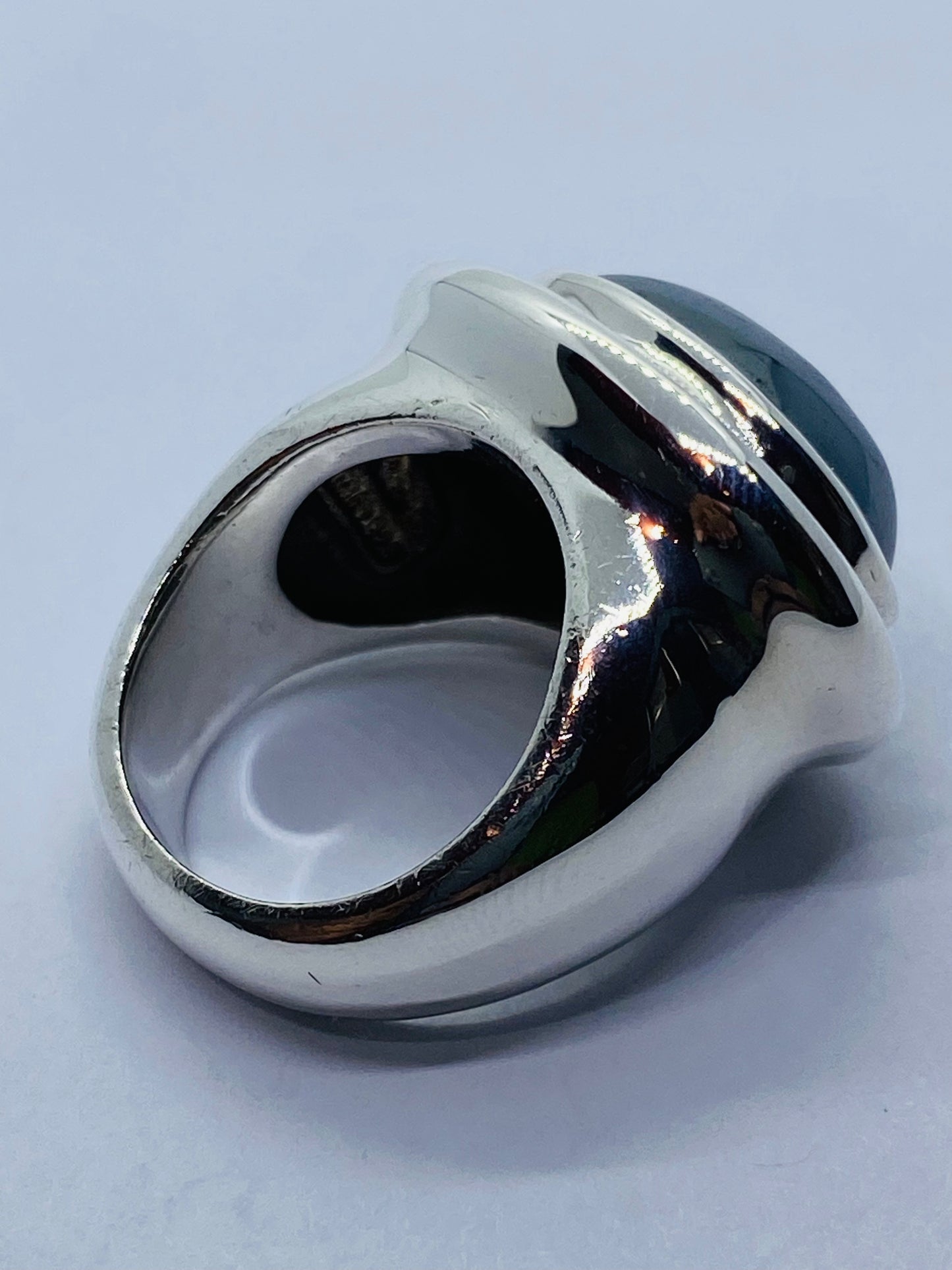 Tiffany & Co. Paloma Picasso925 Sterling Silver Cabochon Hematite Ring 7