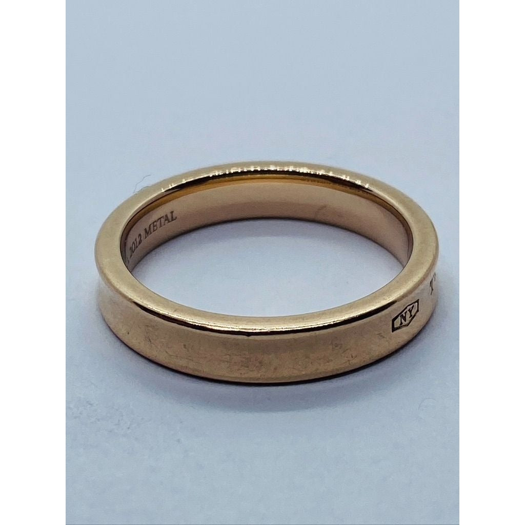 Tiffany & Co 1837 Concave Narrow Rubedo Metal 2012 Ring Size 8