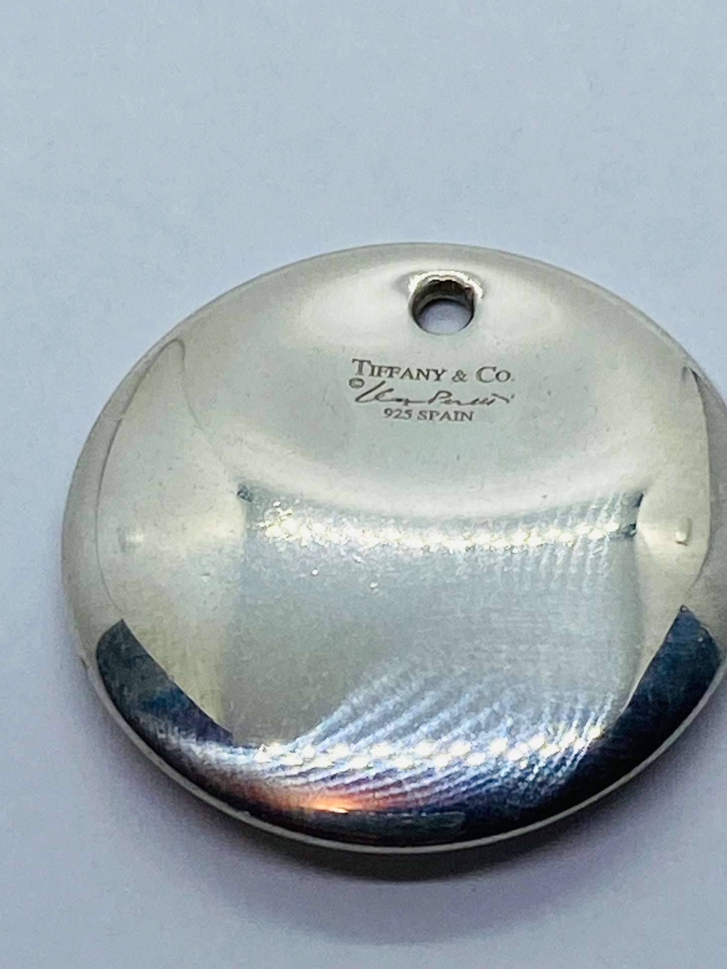 Tiffany & Co Elsa Peretti Sterling Silver 23mm Round Disc Pendant