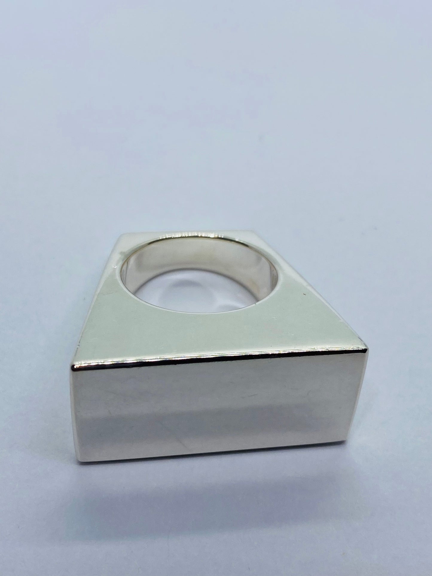 Tiffany & Co Gorgeous OUT OF RETIREMENT BLOCK Sterling Silver 18 Gram Ring 5.5