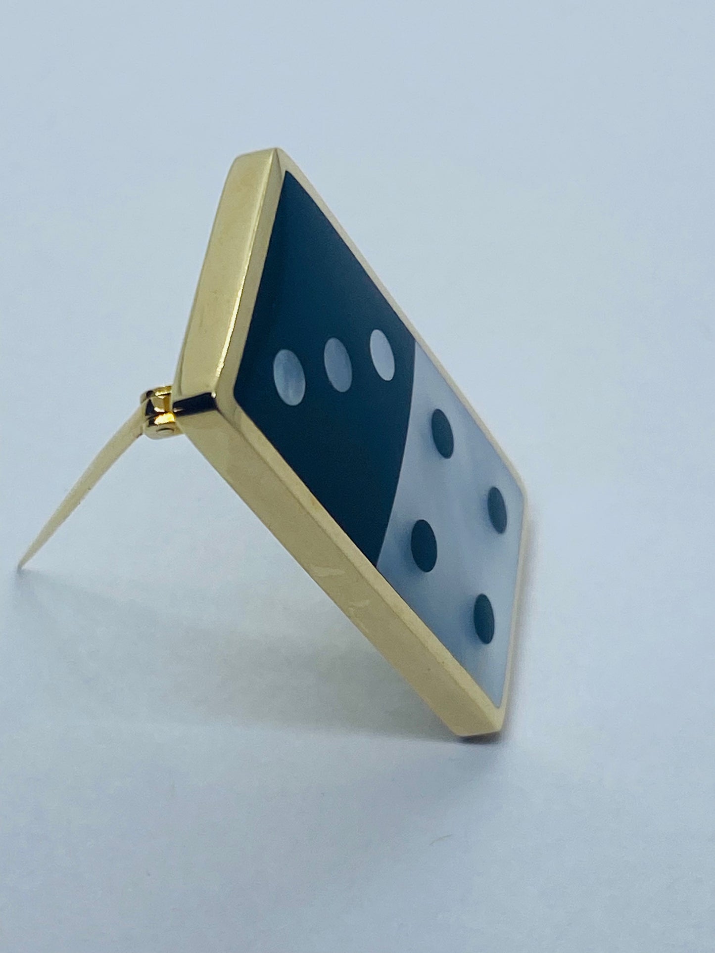 Angela Cummings Tiffany & Co Domino Mother Of Pearl 18K Yellow Gold Brooch