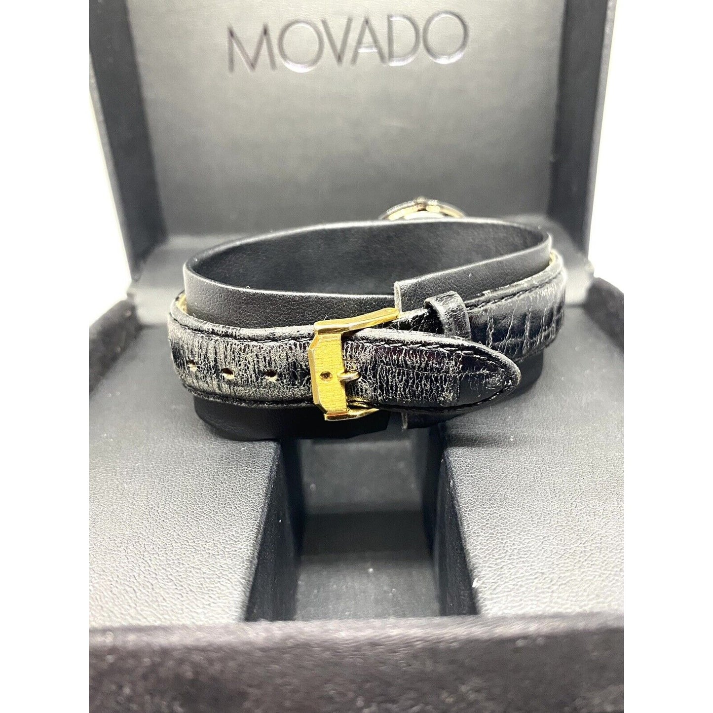 Movado Museum Ultra slim Thin Black Dial Quartz Watch 84.C6.882.2.A BOX!