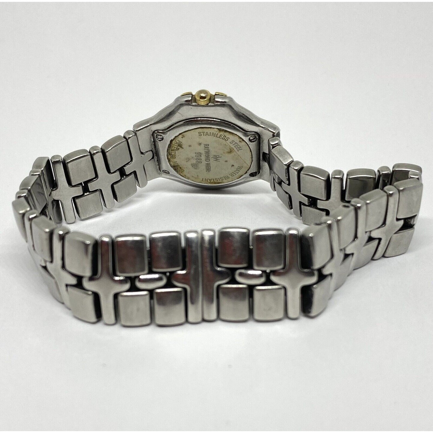 Women's Raymond Weil Parsifal Stainless Steel 26mm Black Dial 9988 Wrist Watch!