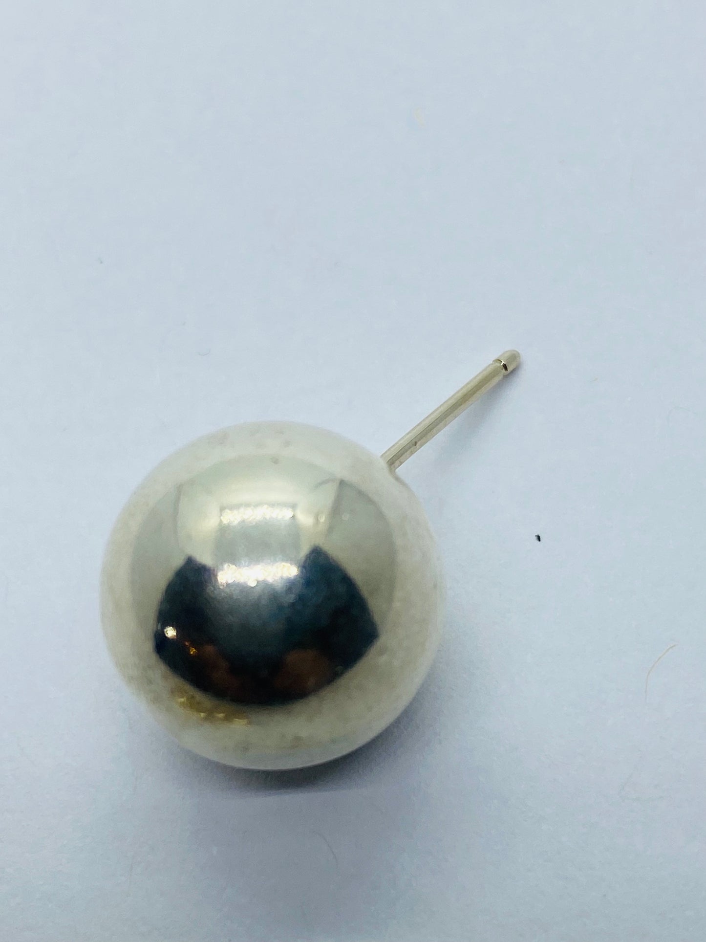 Retired 14mm Tiffany & Co Sterling Silver 925 Ball Stud Earrings, Original Backs.
