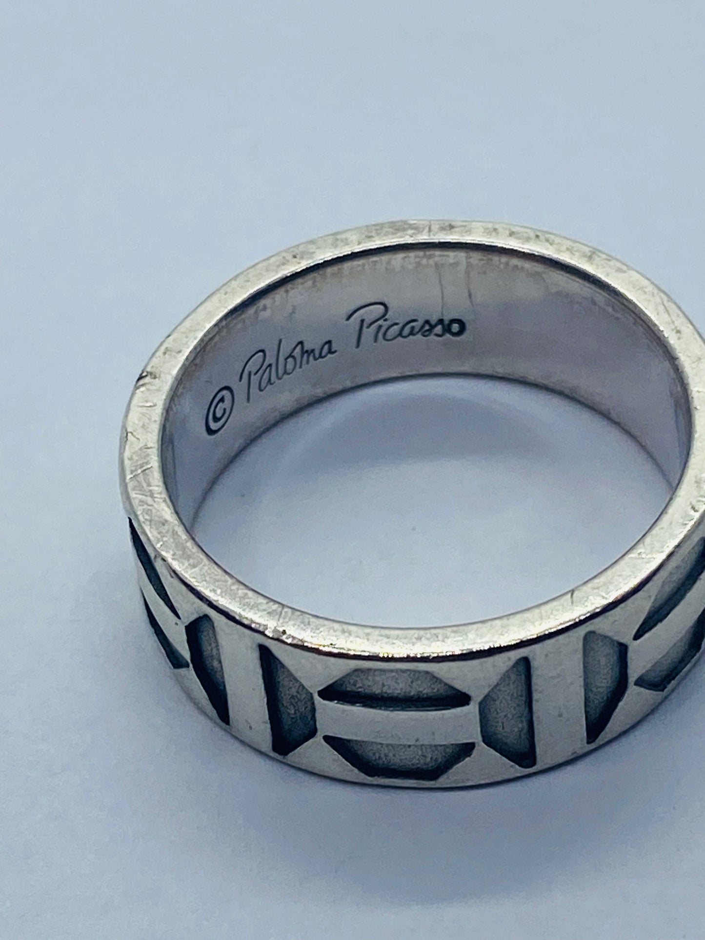Tiffany & Co Sterling Silver Paloma Picasso Zellige Band Ring Size 6.5