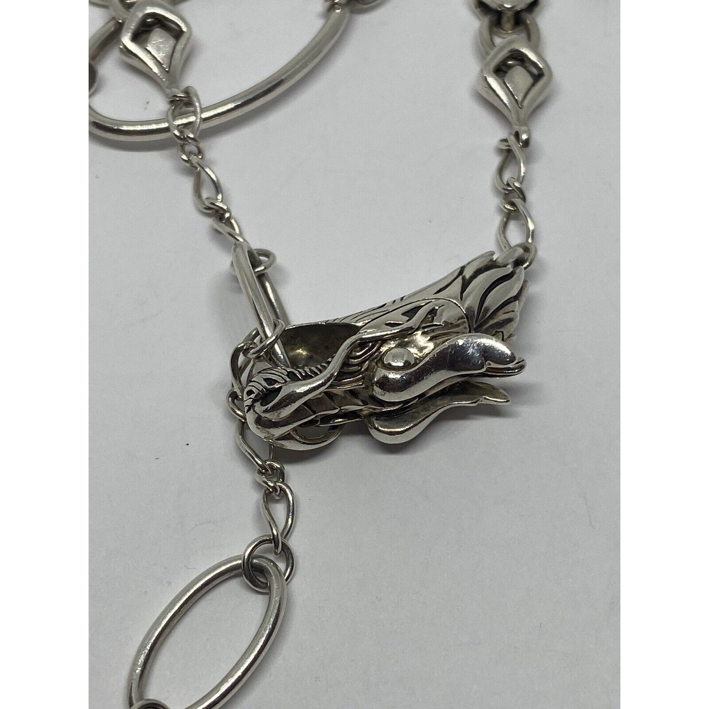 John Hardy 'Naga Dragon' Onyx Sapphire Sterling Silver Lariat 43.5”