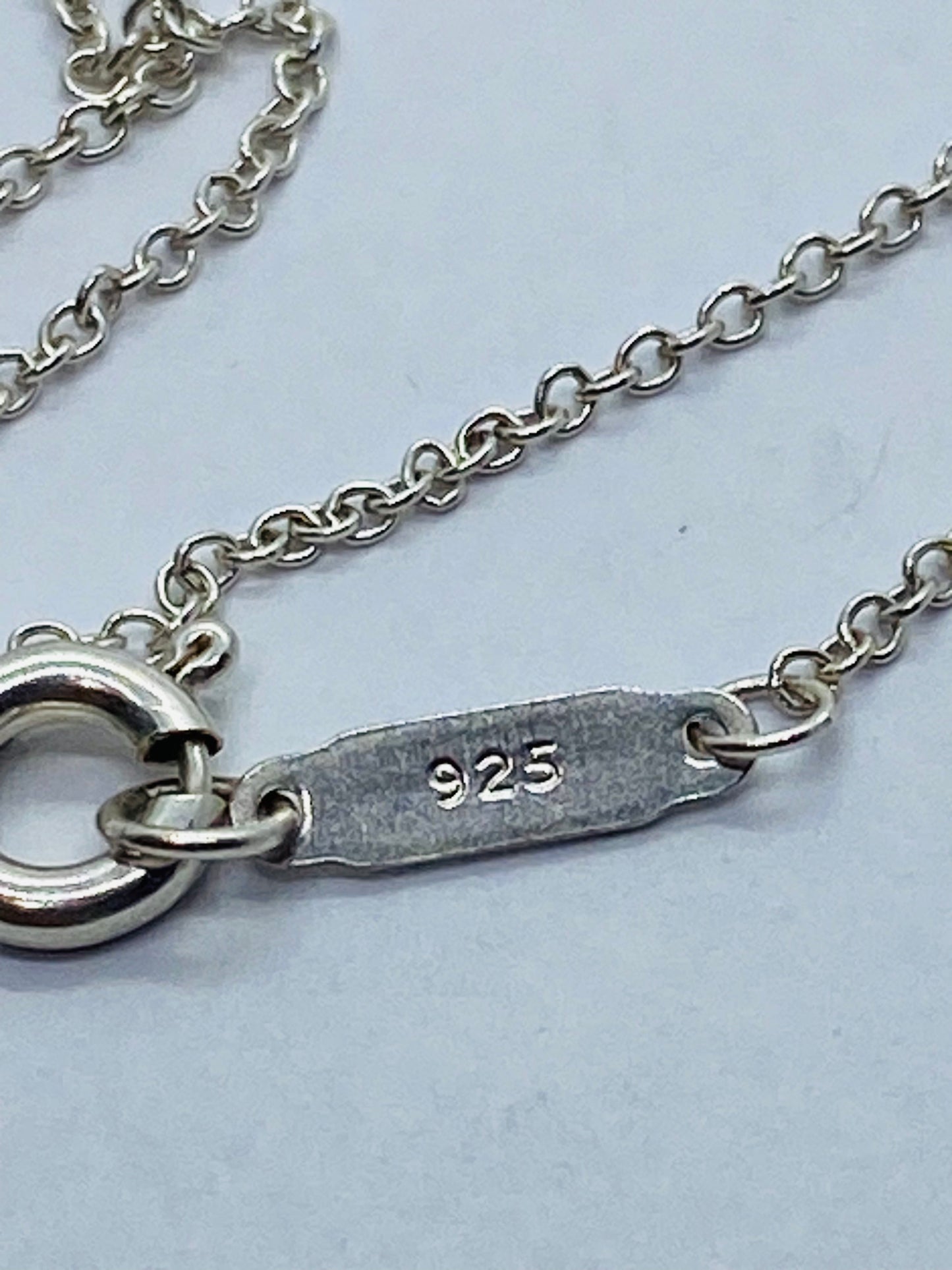 Tiffany & Co Silver Alphabet Letter "Y" Padlock Charm Pendant 17.5” Necklace