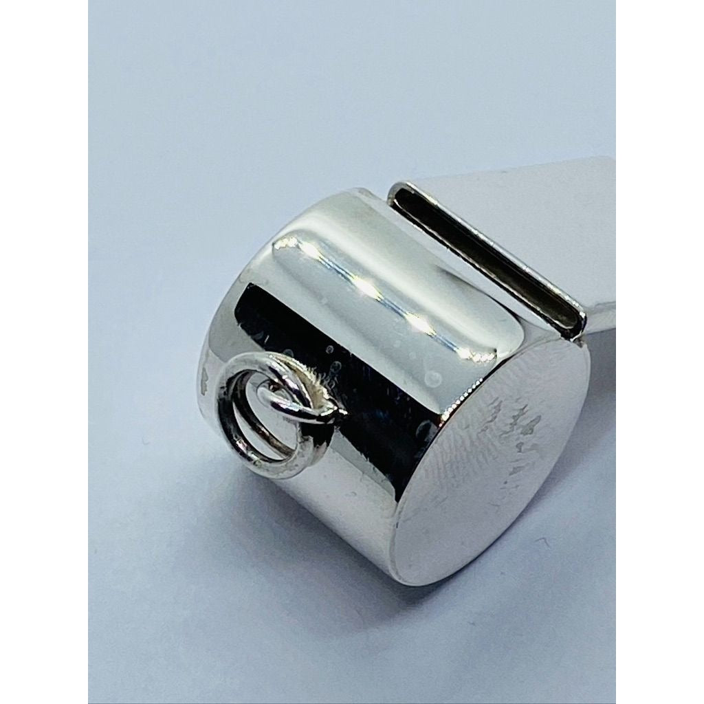 Rare Tiffany & Co Sterling Silver Whistle Charm Pendant in Tiffany RETIRED