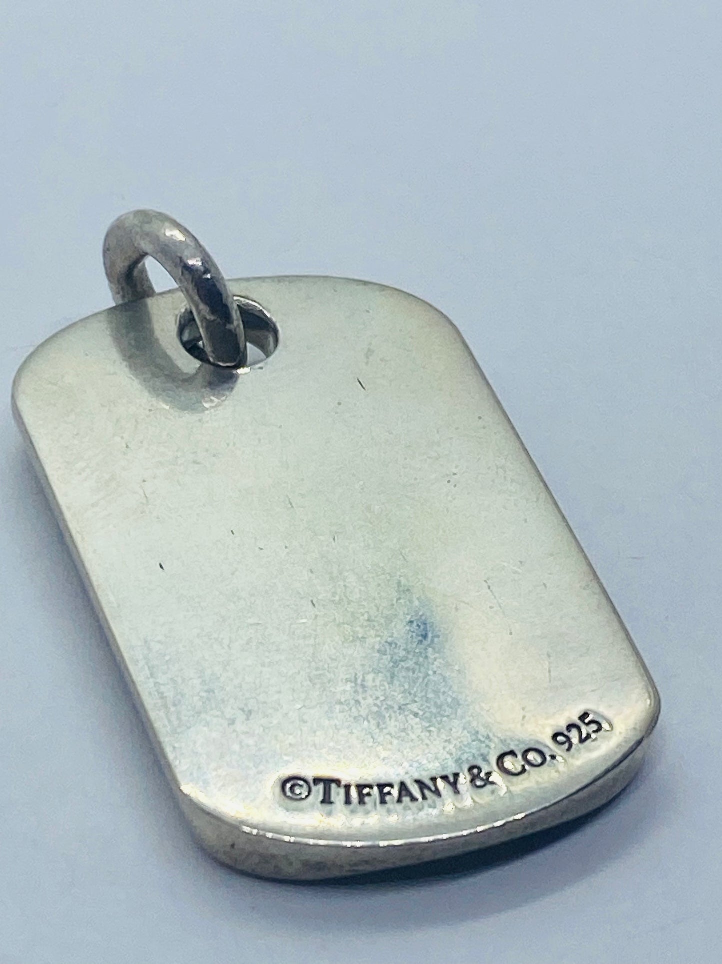 Tiffany & Co 1837 Dog Tag Charm Sterling Silver