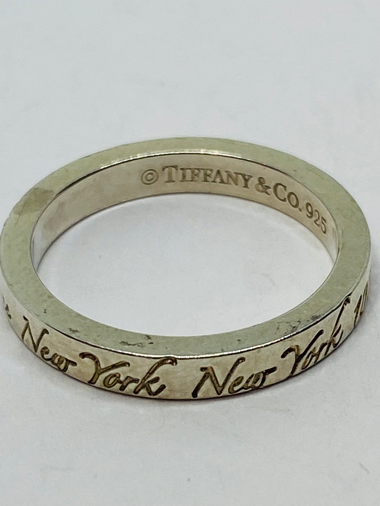 Tiffany & Co Sterling Silver Notes Narrow Band Ring Size 5.25
