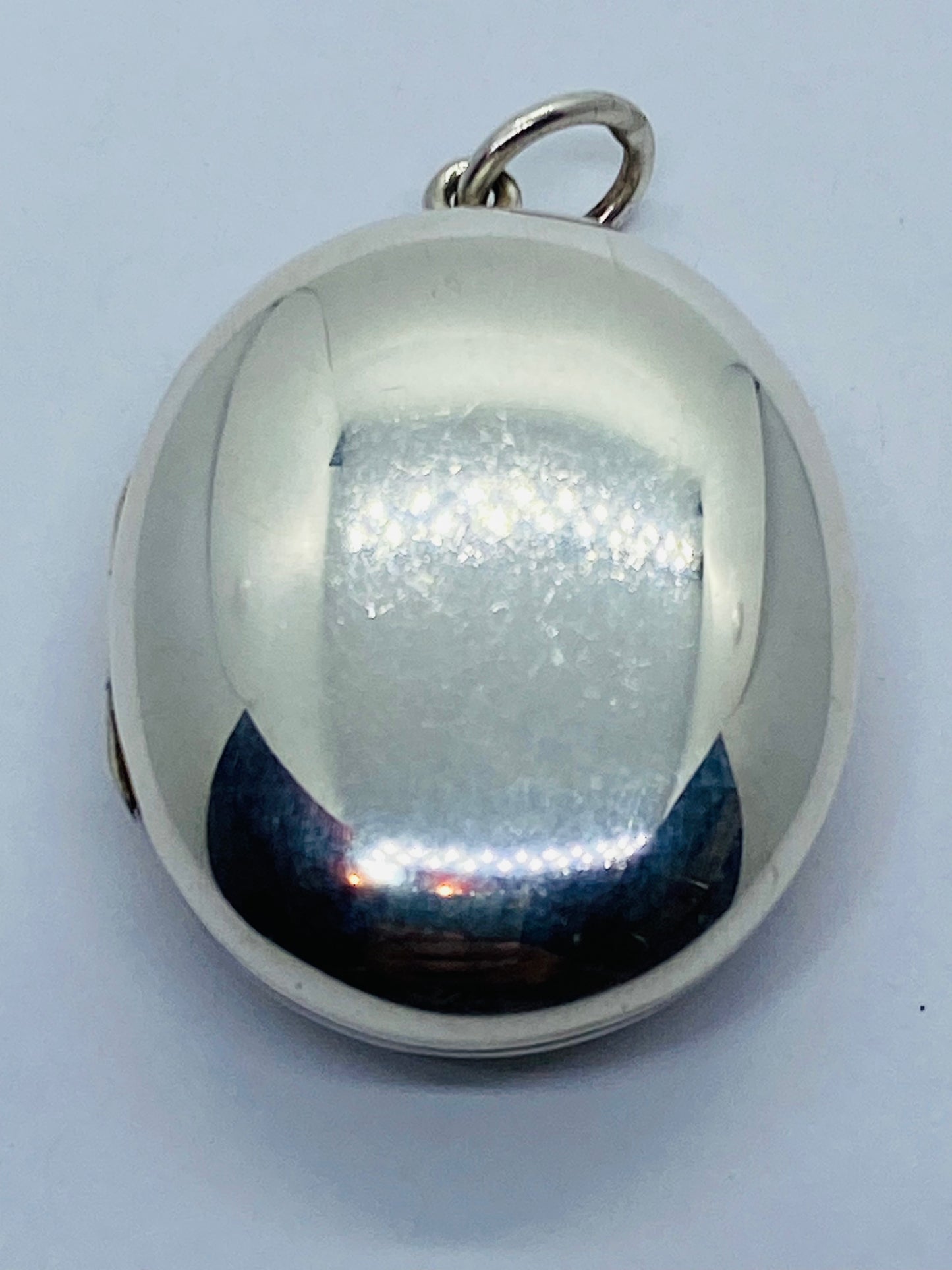 Tiffany & Co Sterling Silver Locket XL 42mm long and 31mm wide Pouch Box