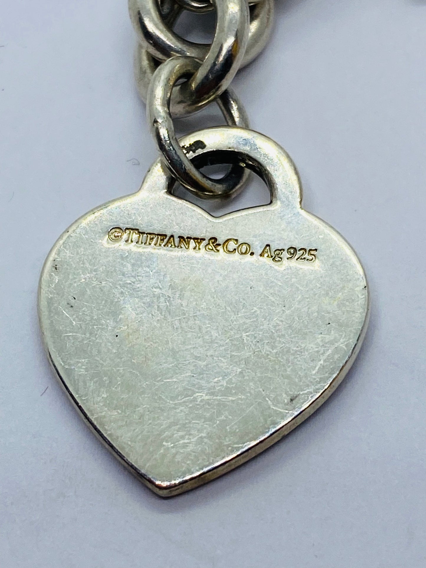 Return To Tiffany & Co 7.75” New Version Toggle Love Heart Bracelet Silver w Box