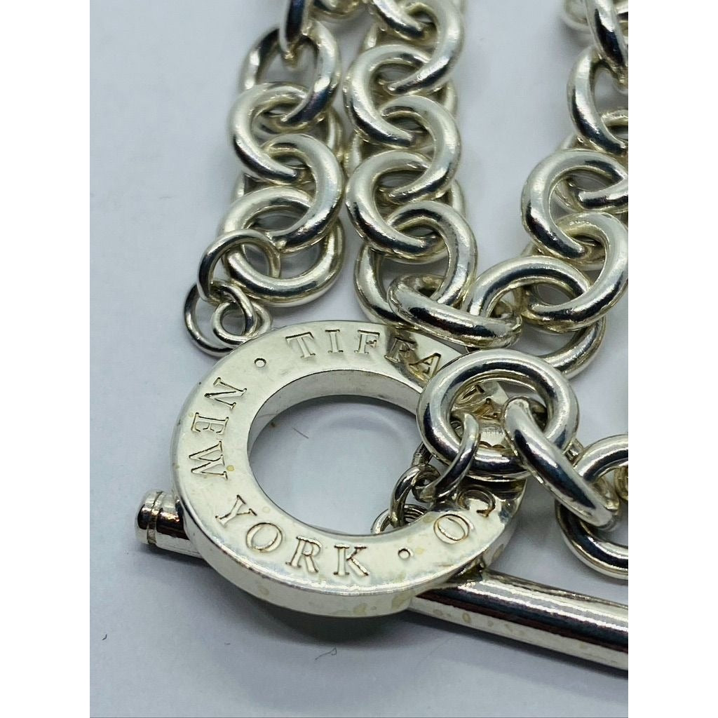 Tiffany & Co New York 17" Toggle 8x7MM Links Sterling Silver 925