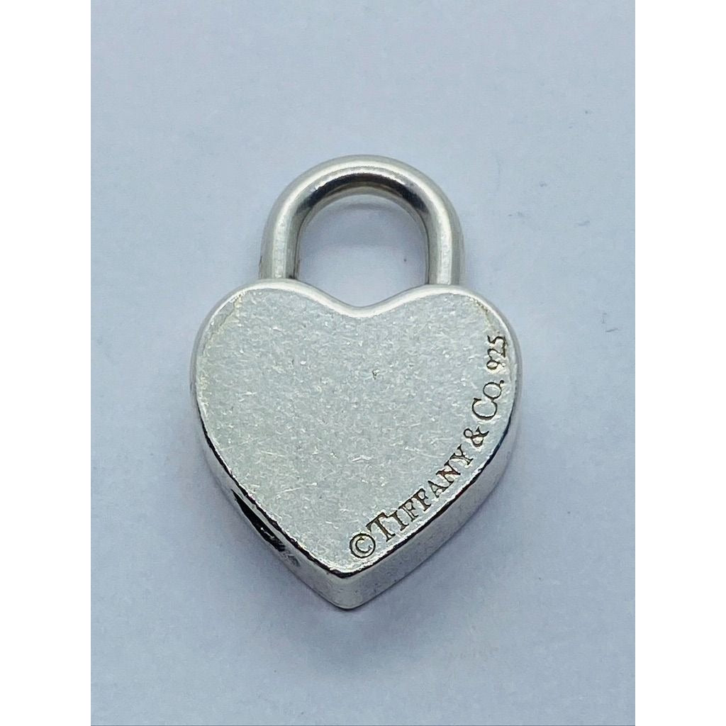 Tiffany & Co Sterling Silver 925 Mom Heart Padlock Charm Pendant