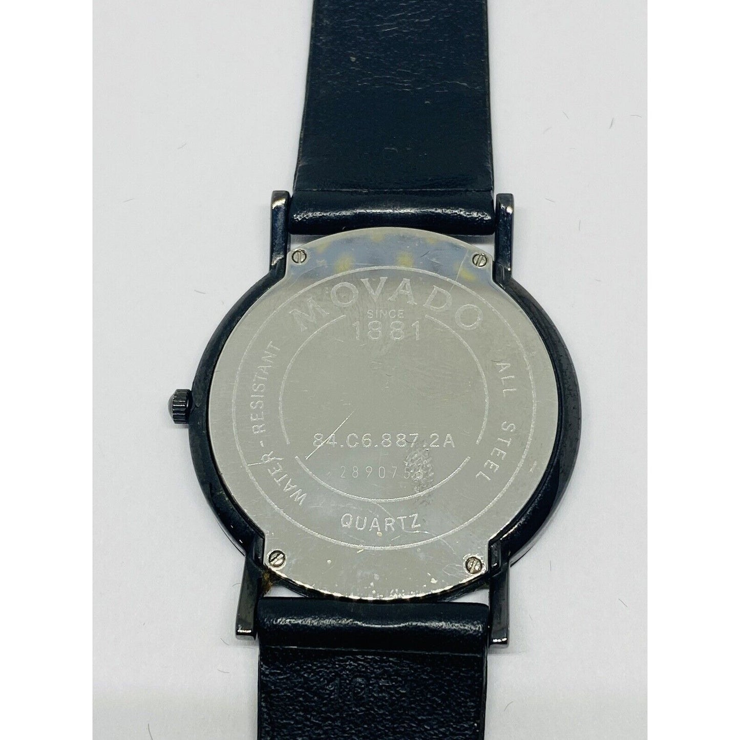 Movado Museum Ultra Slim Largest Face 33mm Unisex Keeps Time Box Papers READ!