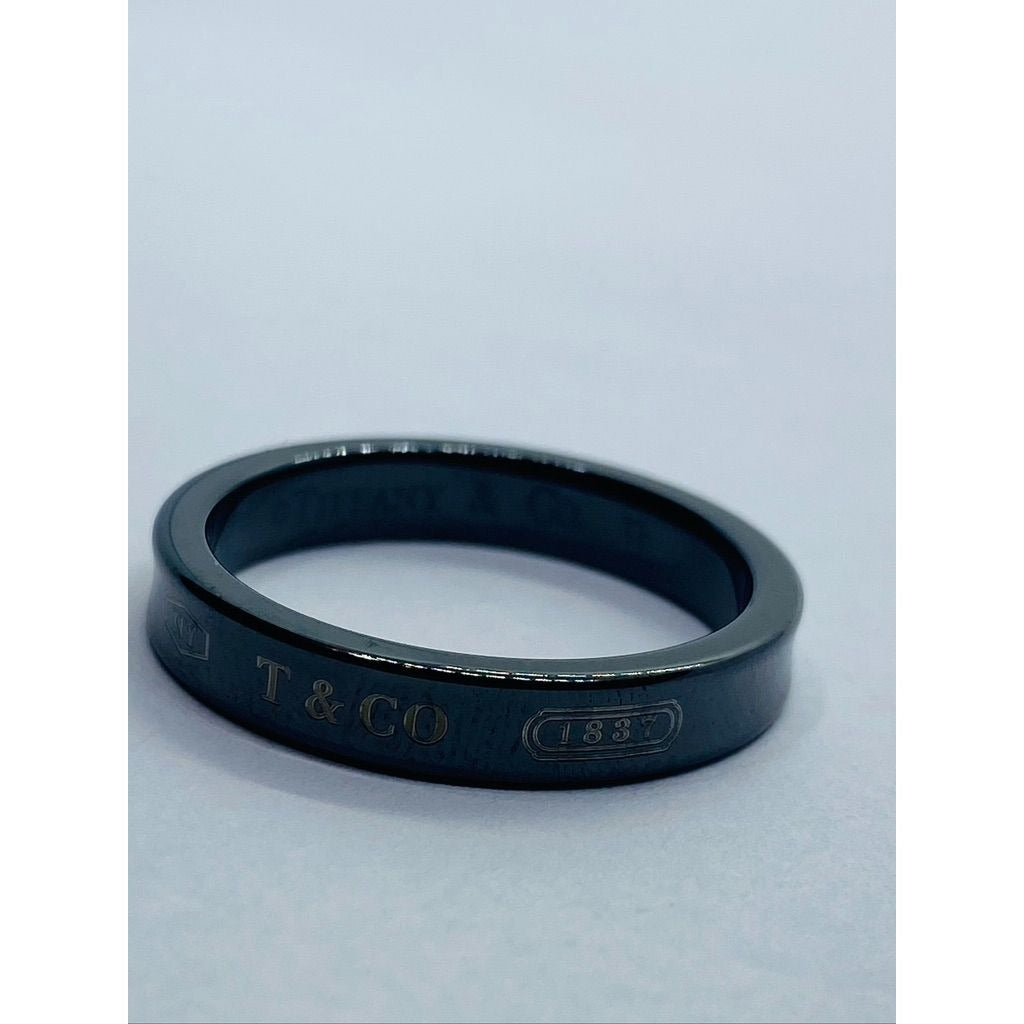 Tiffany & Co Titanium 1837 Narrow Band Ring Size 10 Mens Rare