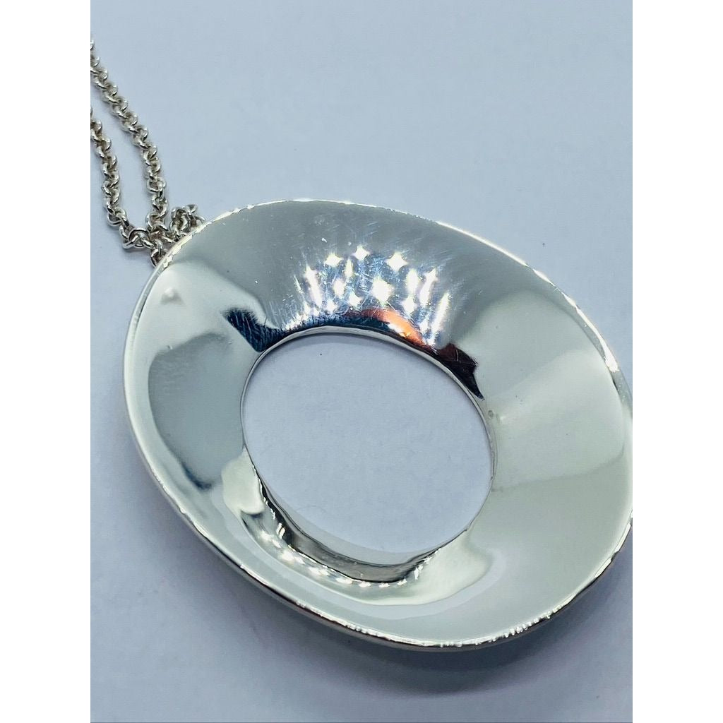 Tiffany & Co Frank Ghery Morph Necklace 1.5" by 1.25" 16"