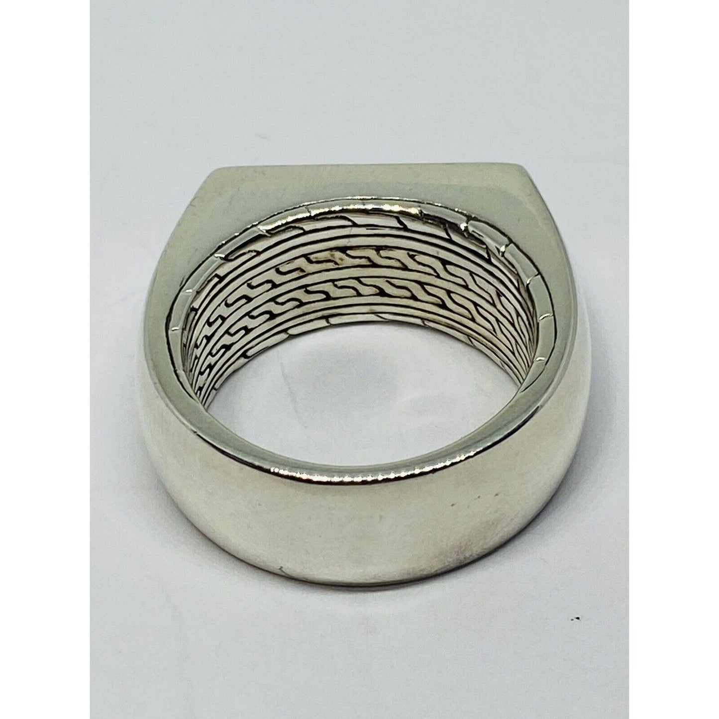 JOHN HARDY Classic Silver LAPIS LASULI Signet Ring Size 9