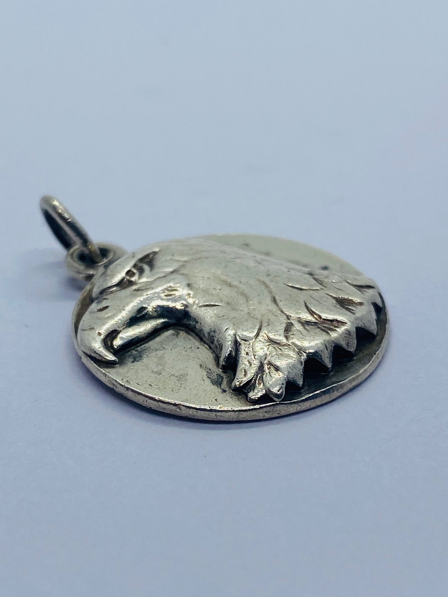 Tiffany & Co. Eagle Round Sterling Silver .925 Charm Pendant Rare Find